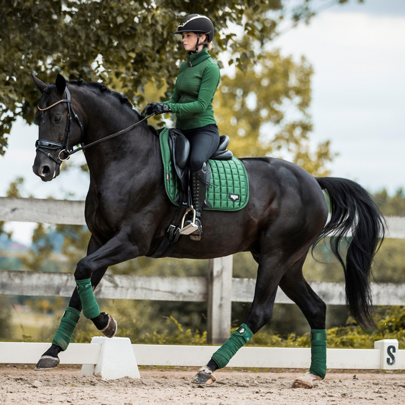 LeMieux Loire Memory Dressage Square - Hunter Green-1